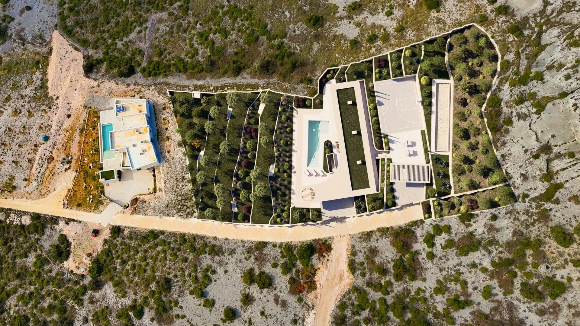 Building plot with open sea view