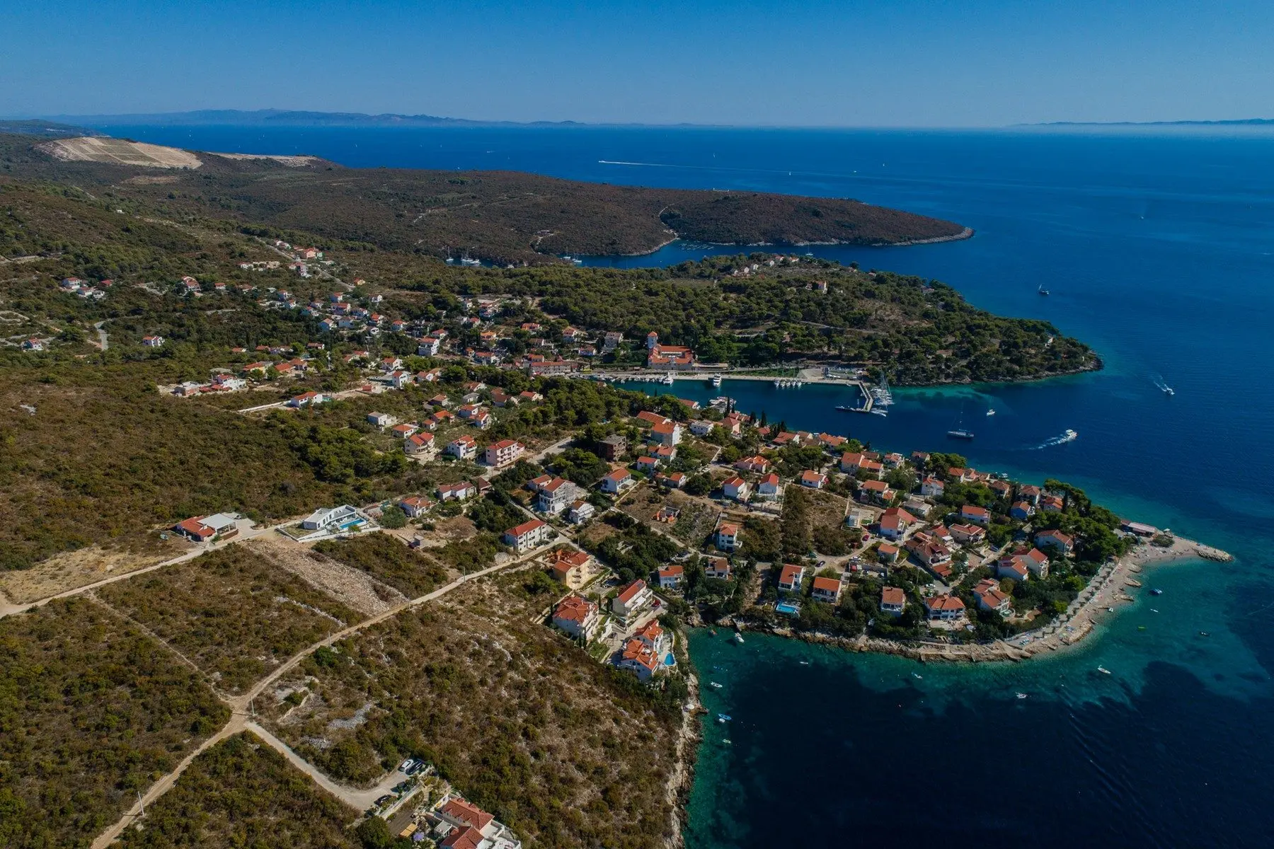 DJI_0014 Building plot with permit on Šolta