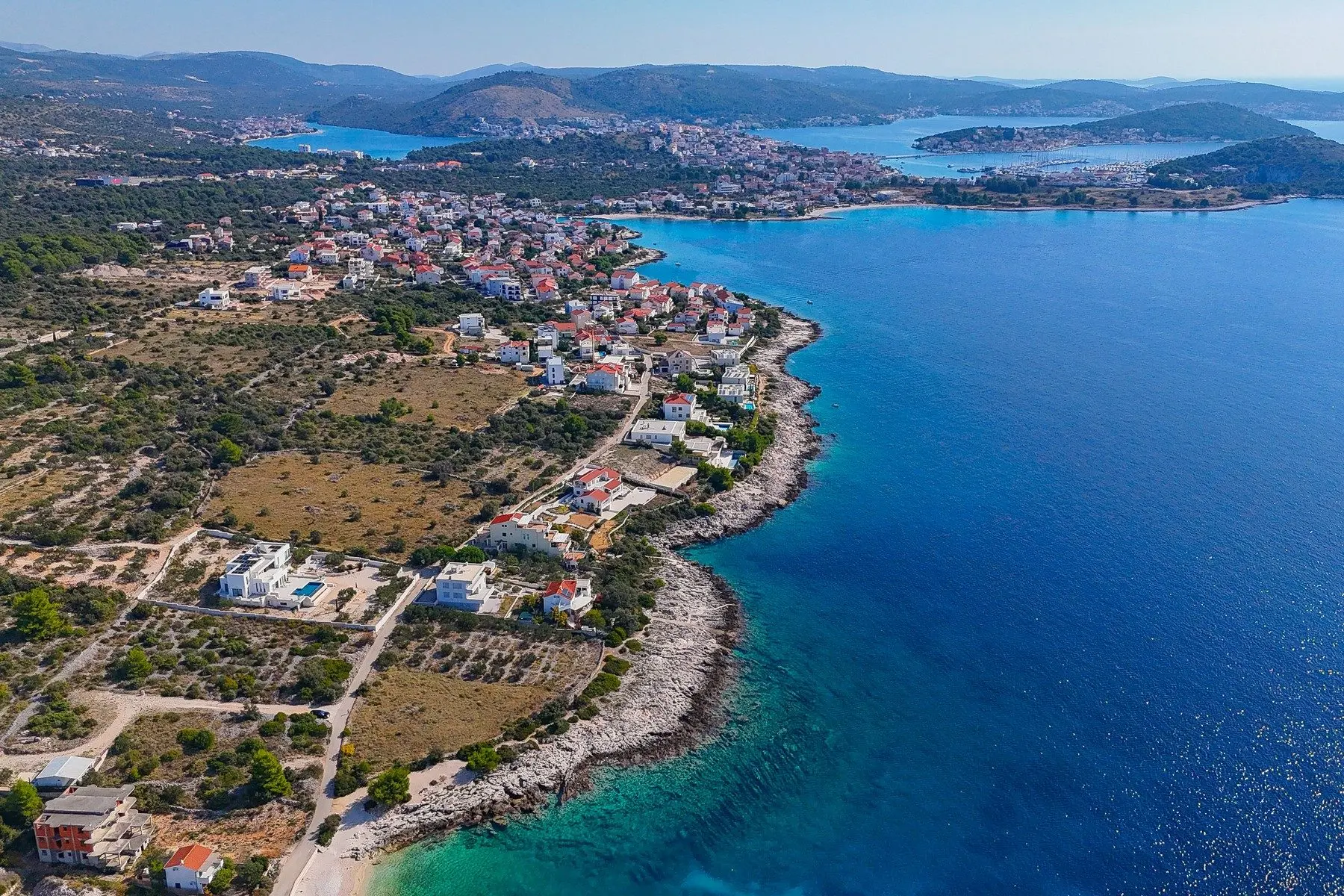 Seafront building plot in Rogoznica