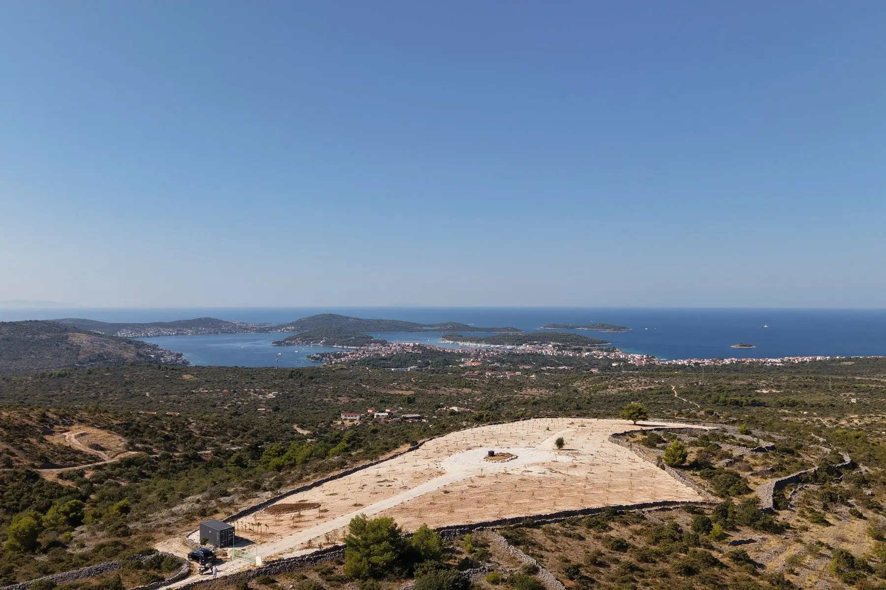 Olive grove with panoramic sea view