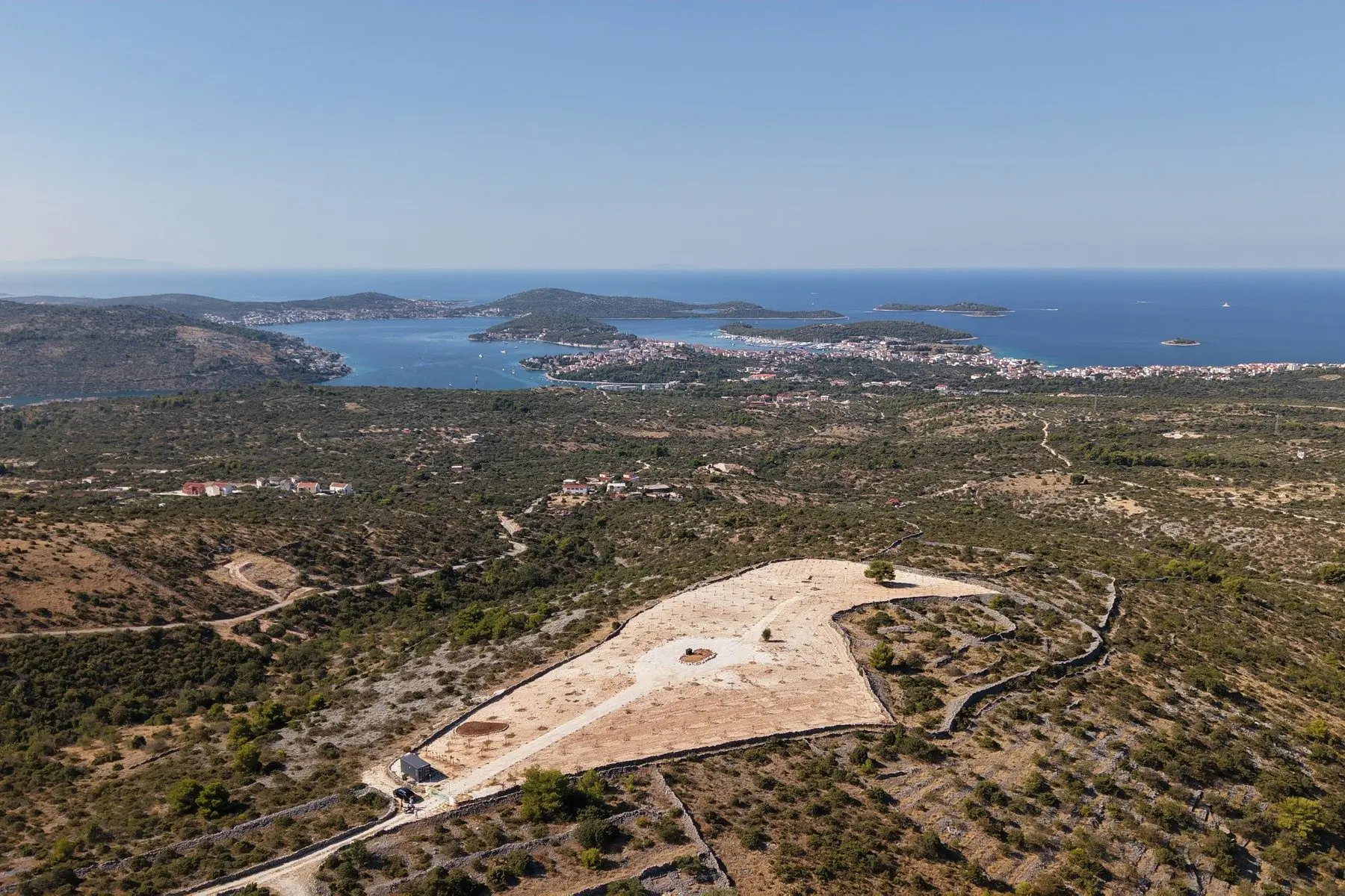 Olive grove with panoramic sea view