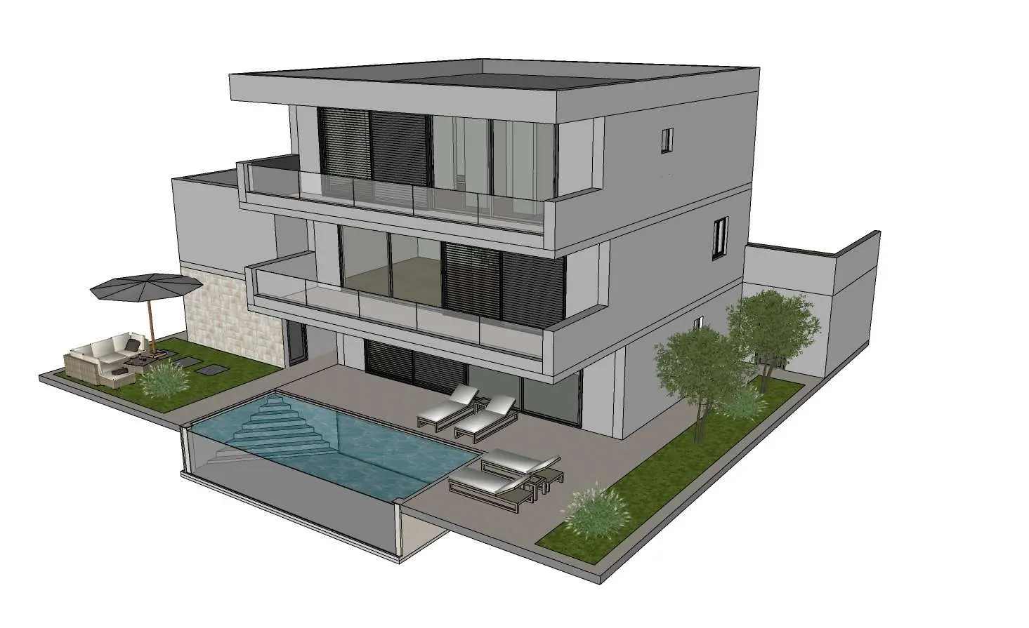 New Villa With a Sea View, Gornje Selo 30, Smrika