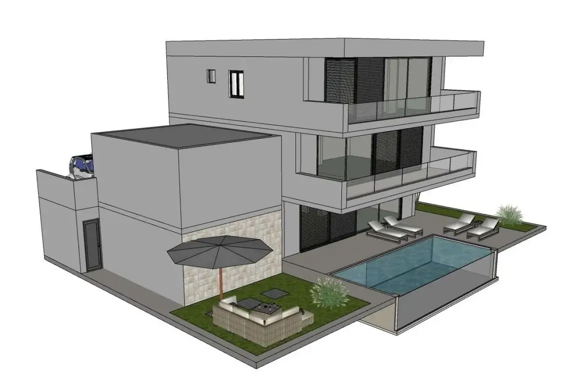 New Villa With a Sea View, Gornje Selo 30, Smrika