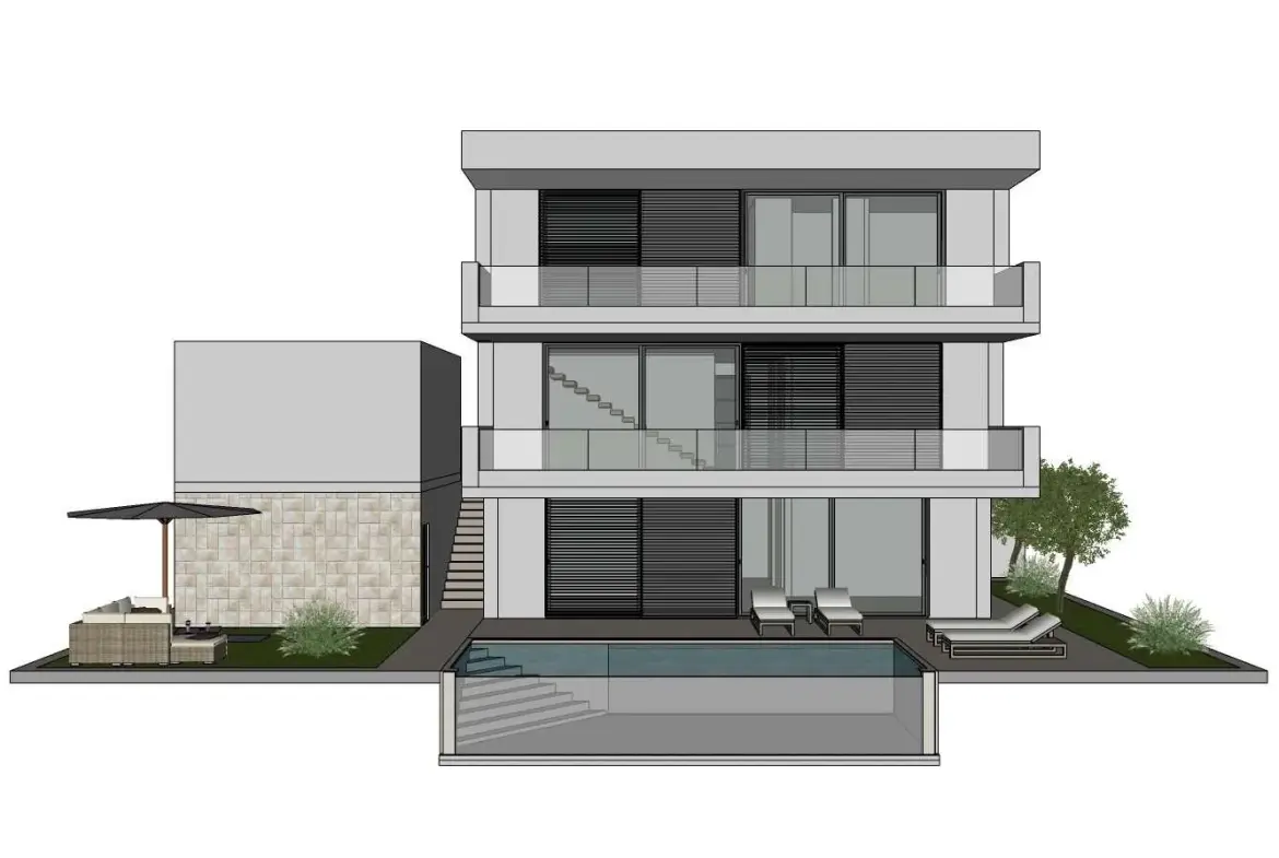New Villa With a Sea View, Gornje Selo 30, Smrika