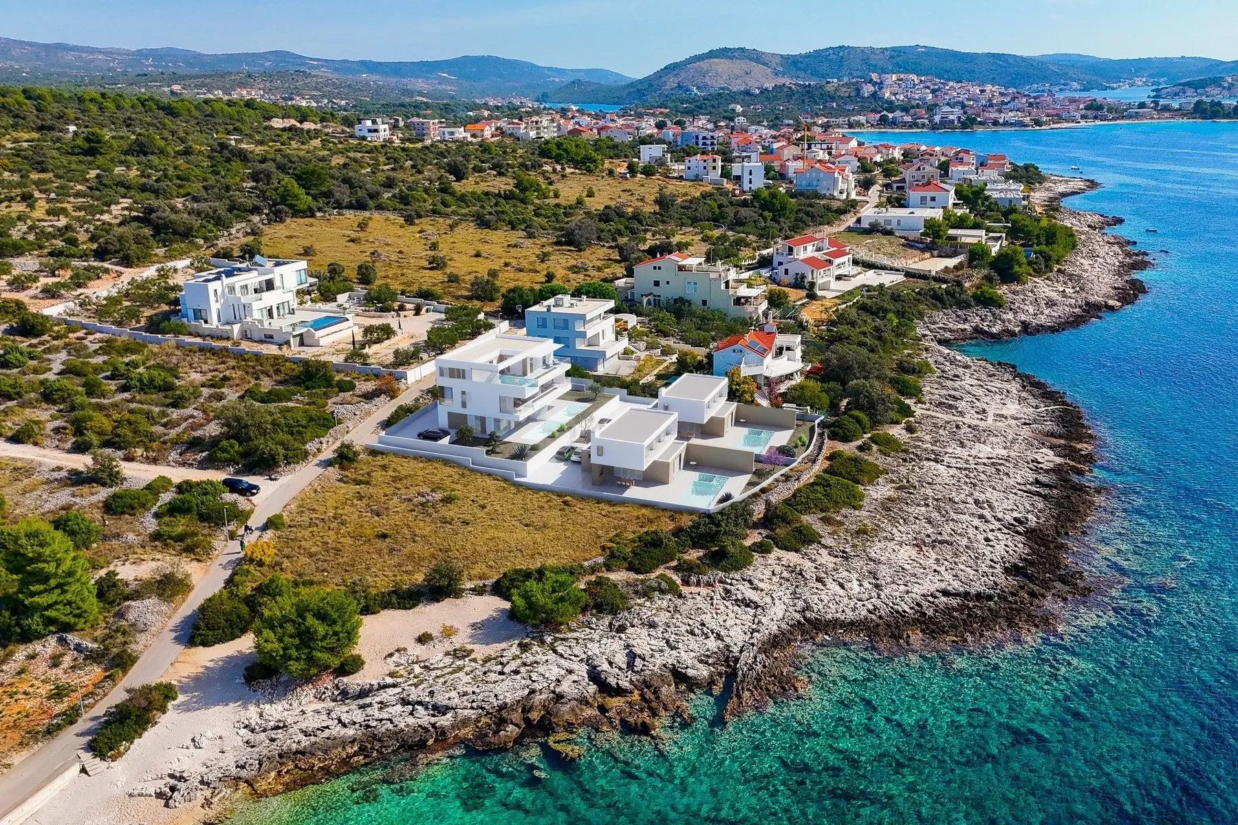 Seafront building plot in Rogoznica