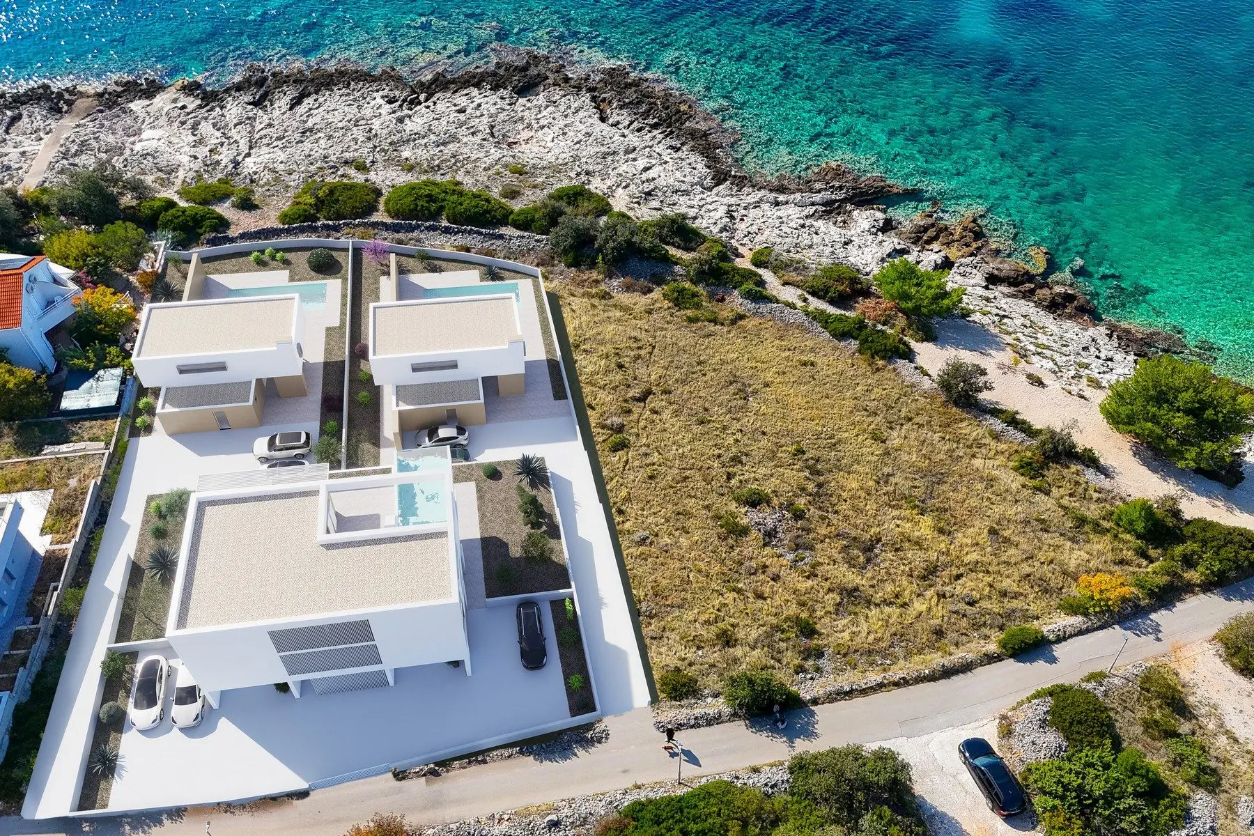 Seafront building plot in Rogoznica