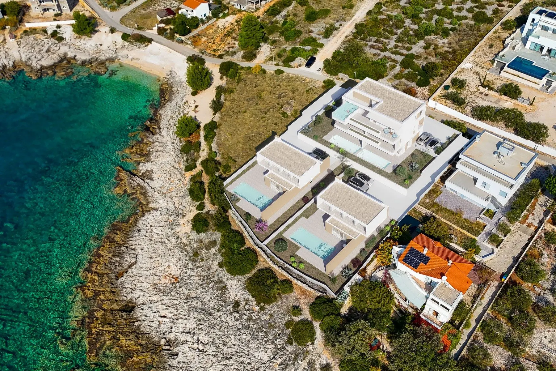 Seafront building plot in Rogoznica