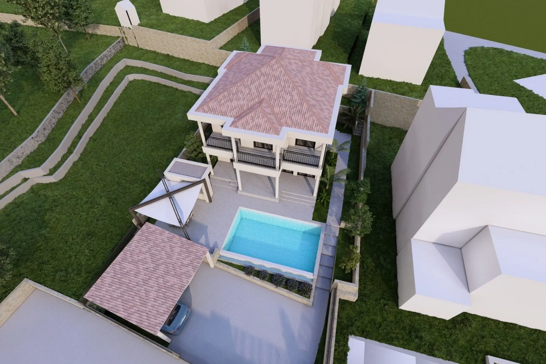 Building plot with permit on Brač