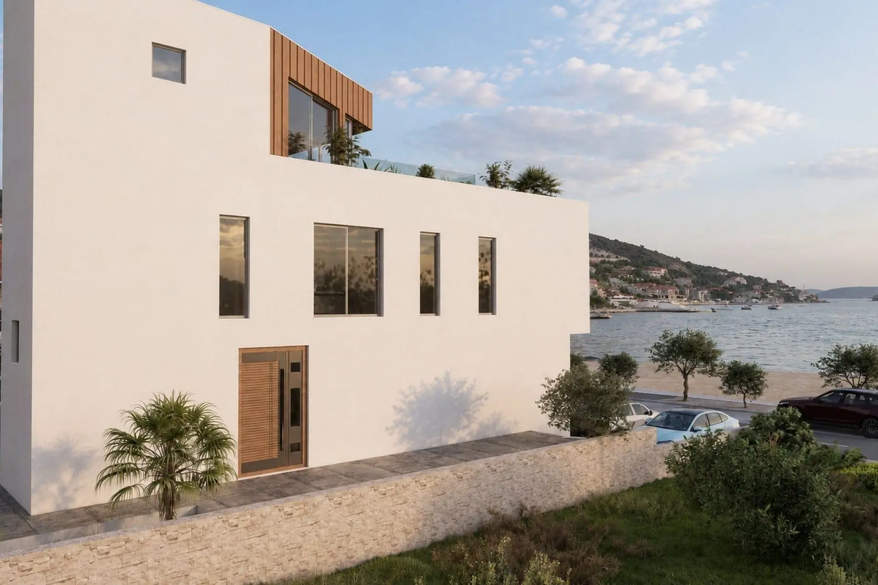 Seafront building land