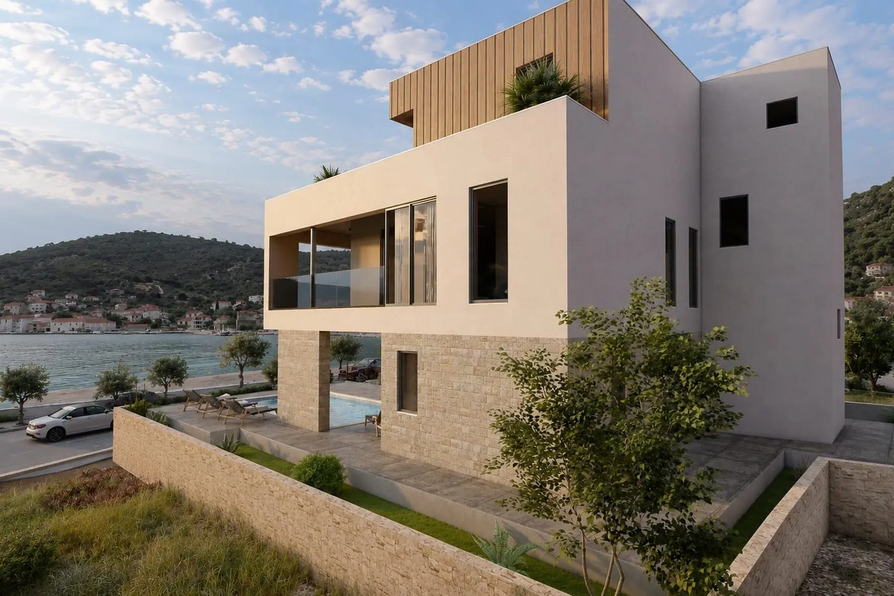 Seafront building land