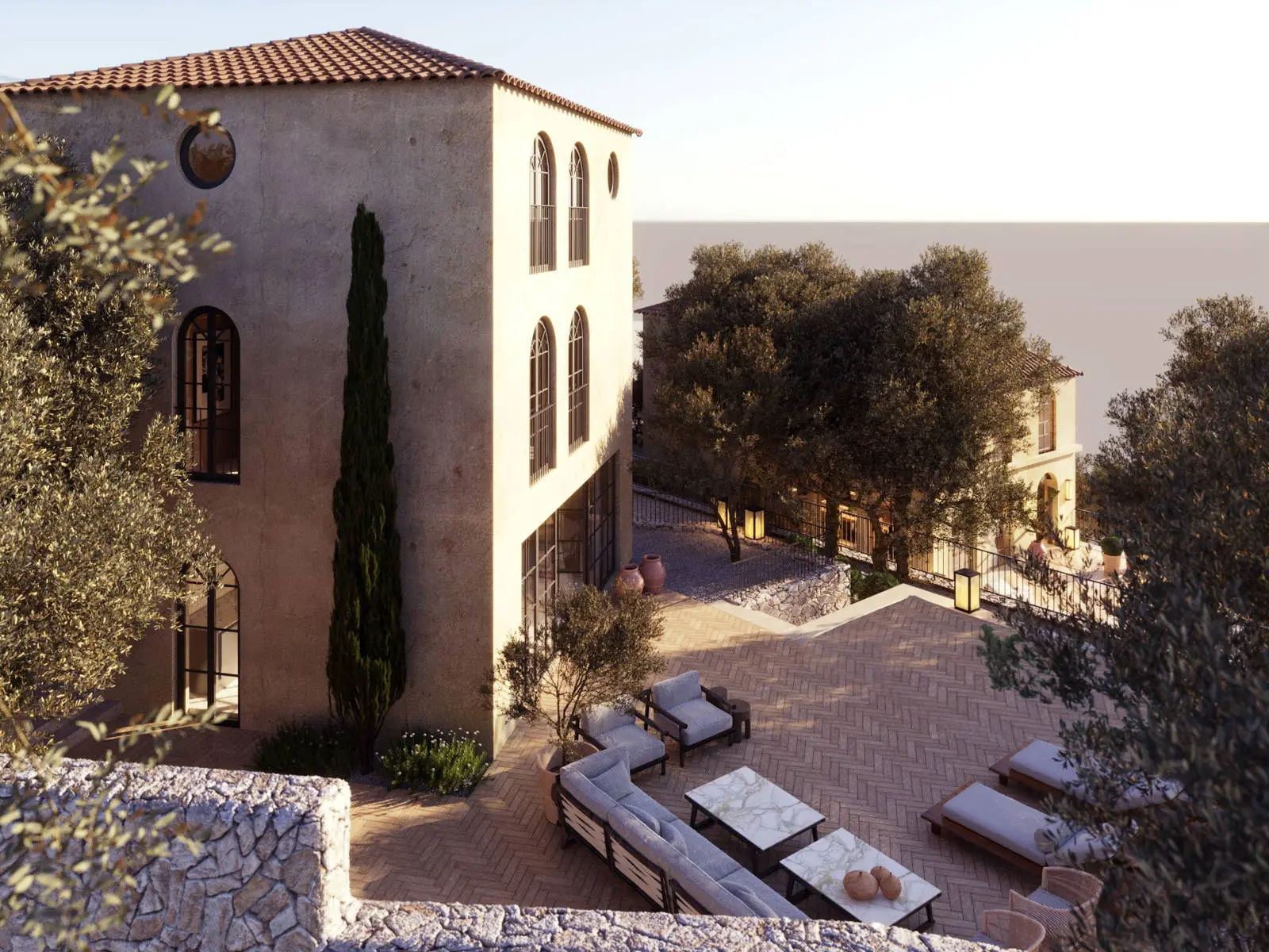 Mediterranean private retreat with exclusive wellness & guest house above Kvarner Bay