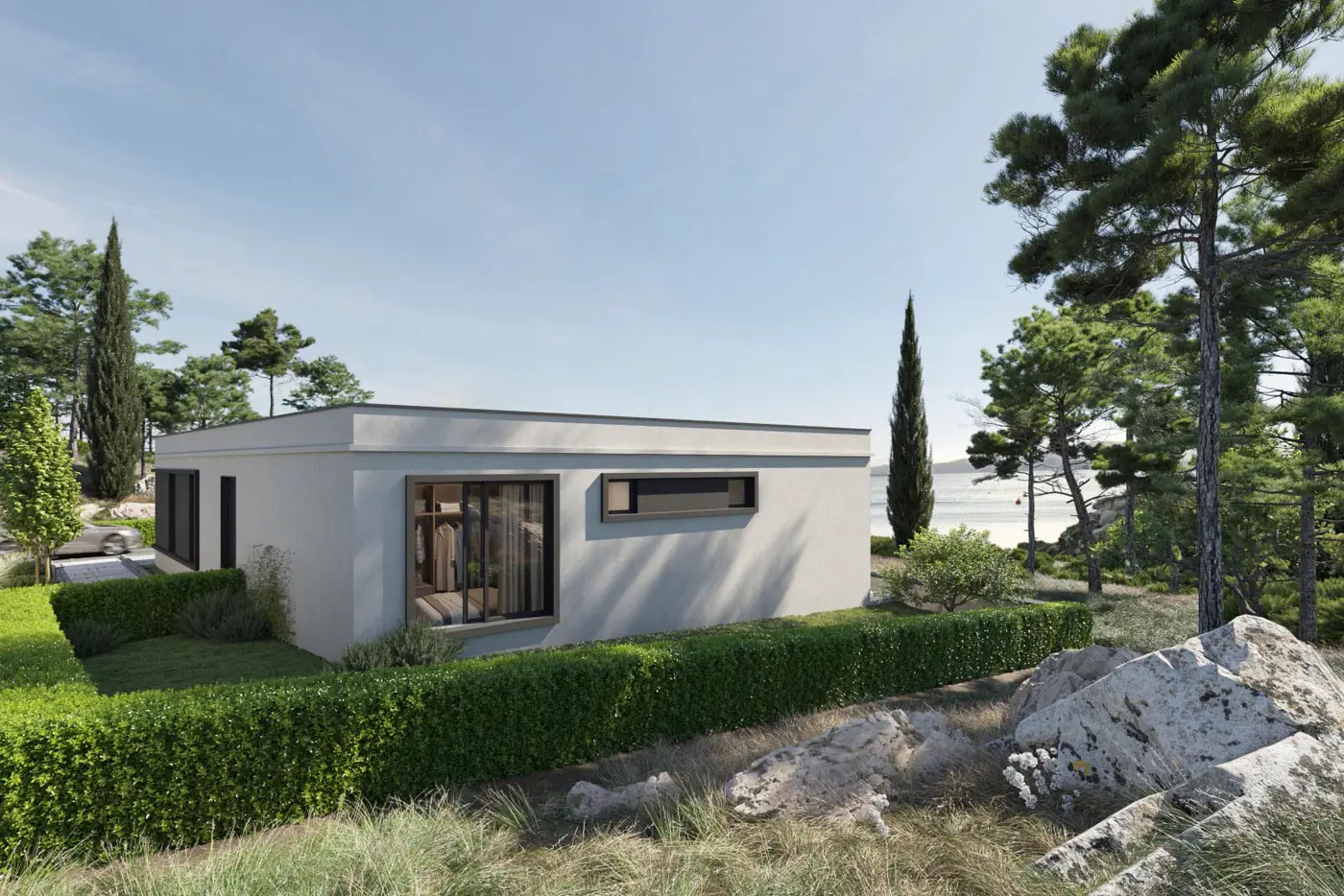 01-108 Modern villa with pool and sea view, Krimovica, Kotor