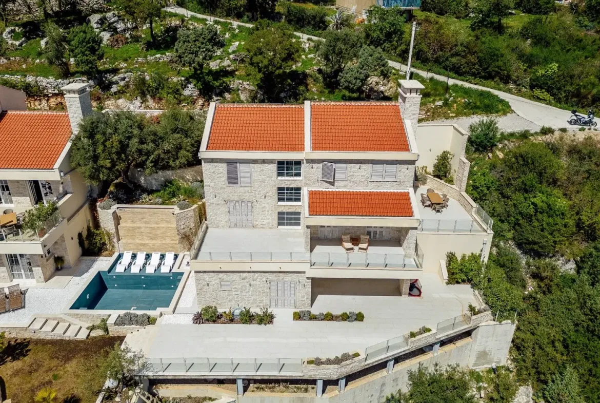 Luxury villa with pool and panoramic sea view, Podi, Herceg Novi
