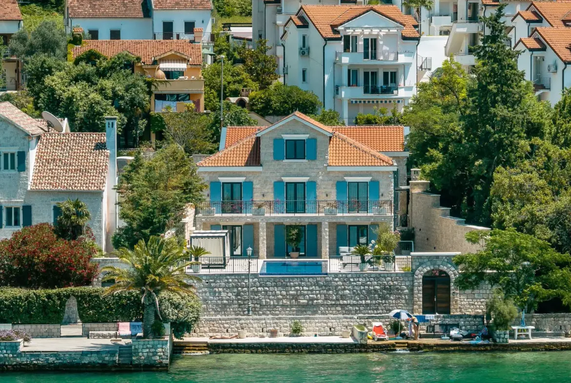 Stone villa on the first line to the sea, Ljuta, Kotor