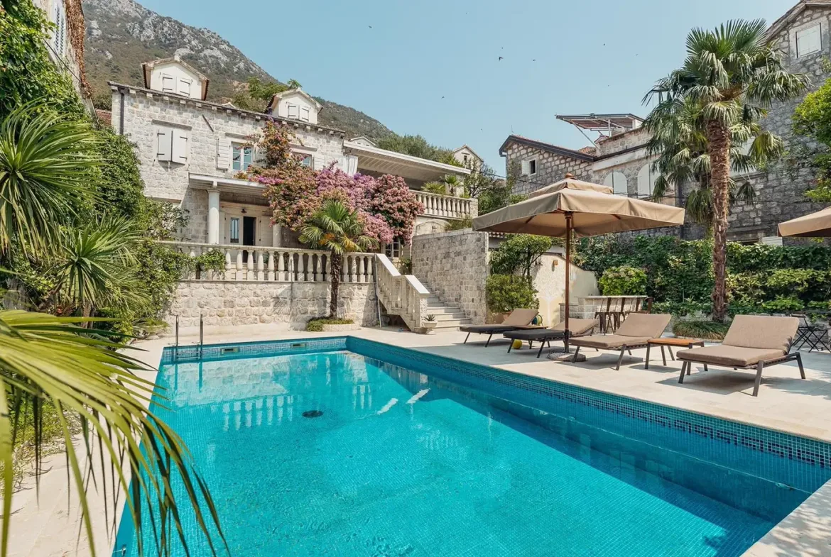 Unique stone villa in the classic Mediterranean style Perast, Kotor