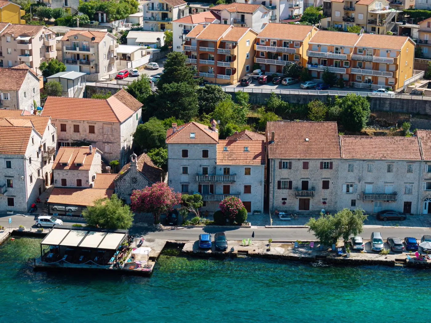 Historic stone villa on the first line to the sea, Prcanj, Kotor