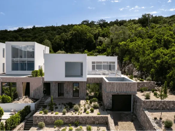 Contemporary villa with private pool and panoramic sea view, Krašići, Tivat