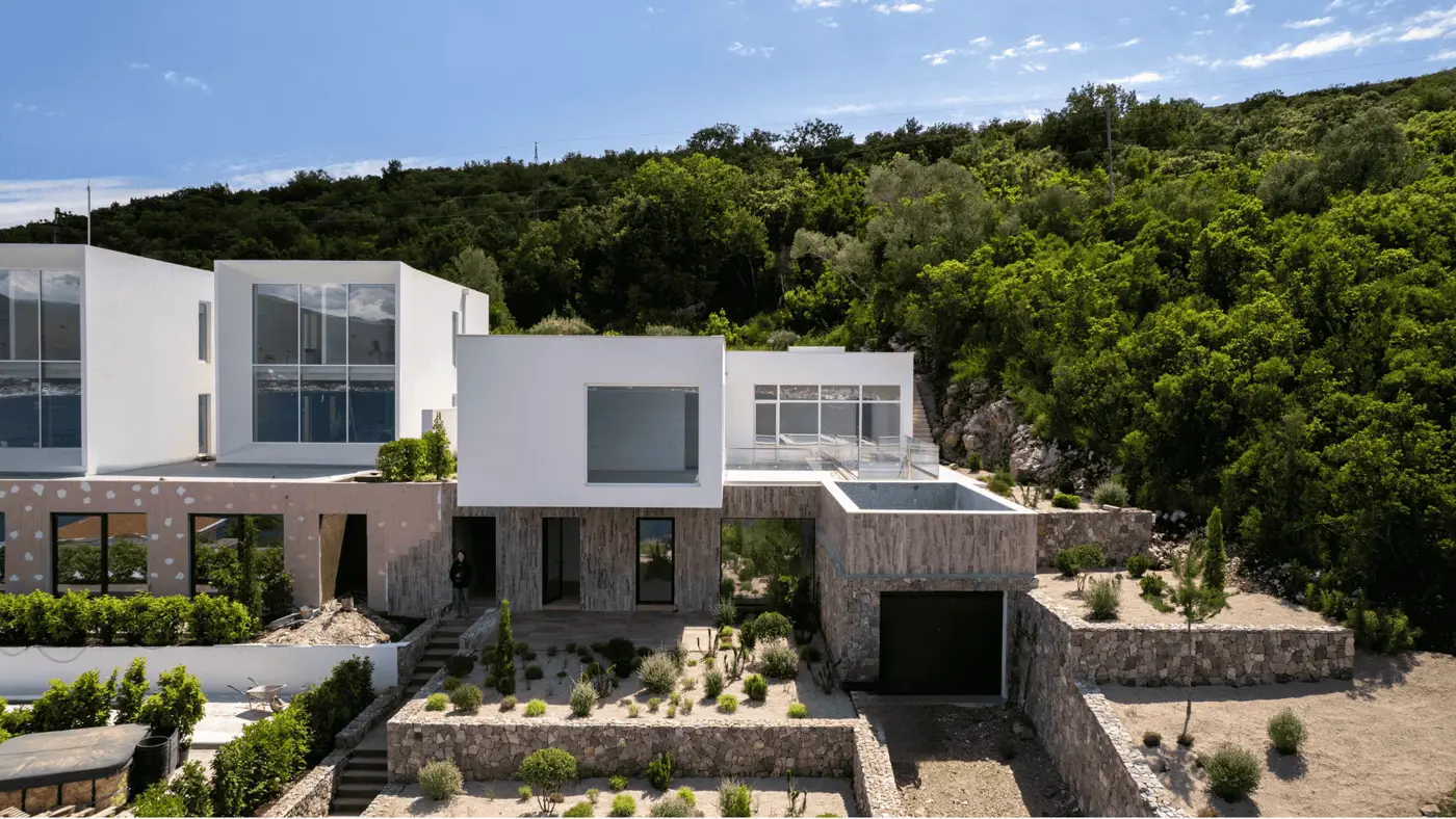 Contemporary villa with private pool and panoramic sea view, Krašići, Tivat