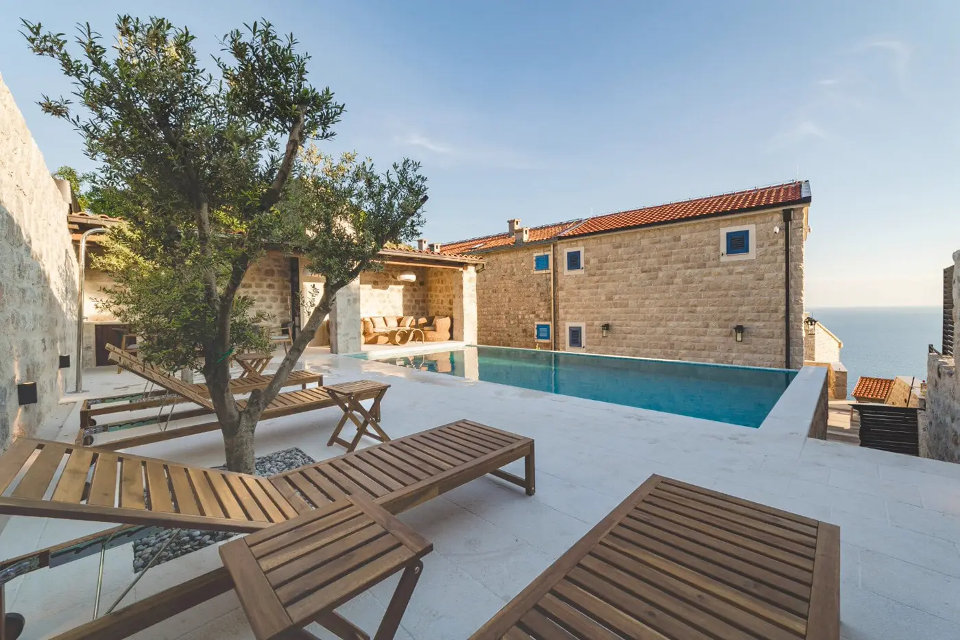 Stone villa with swimming pool, Reževići, Budva