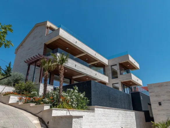 Exclusive contemporary villa with panoramic sea view, Marići, Tivat