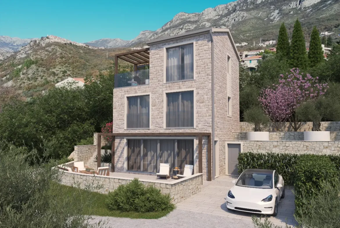 Two villas with a panoramic view of the sea, Blizikuće, Budva