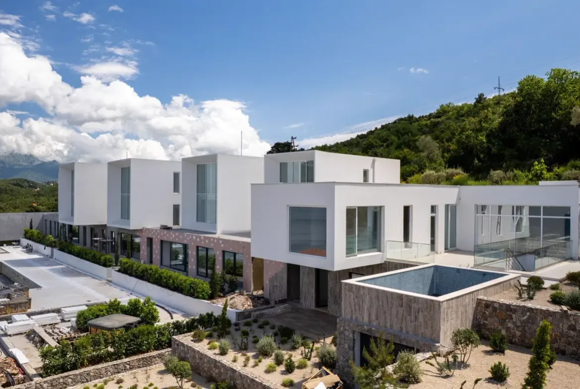Contemporary villa with private pool and panoramic sea view, Krašići, Tivat