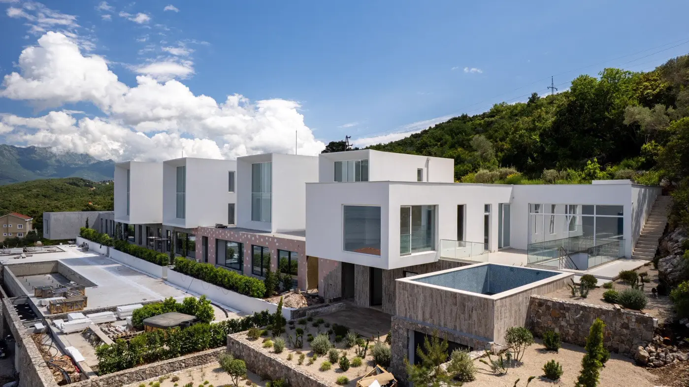 Contemporary villa with private pool and panoramic sea view, Krašići, Tivat