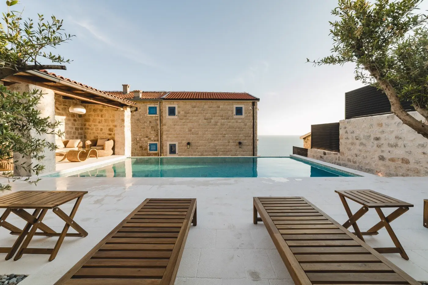 Stone villa with swimming pool, Reževići, Budva