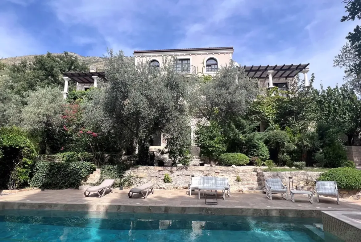 Authentic three-story villa with pool, Reževići, Budva