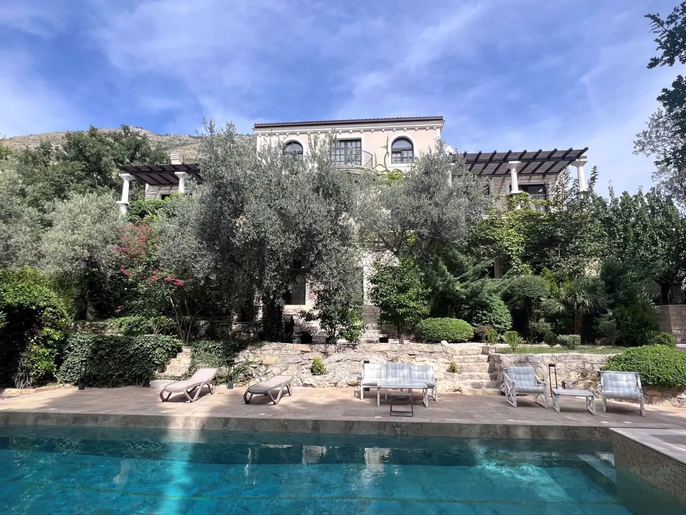 Authentic three-story villa with pool, Reževići, Budva