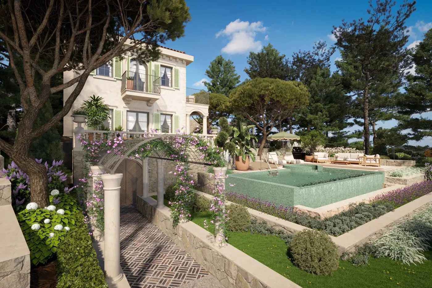 Villa Magnolia on the first line to the sea within the complex Ribarsko selo, Herceg Novi