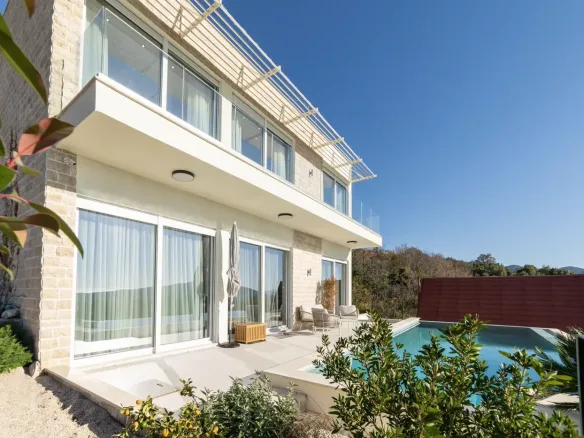 Modern four-room villa with pool and panoramic sea view, Podi, Herceg Novi