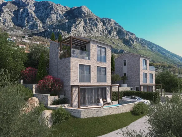 Two villas with a panoramic view of the sea, Blizikuće, Budva