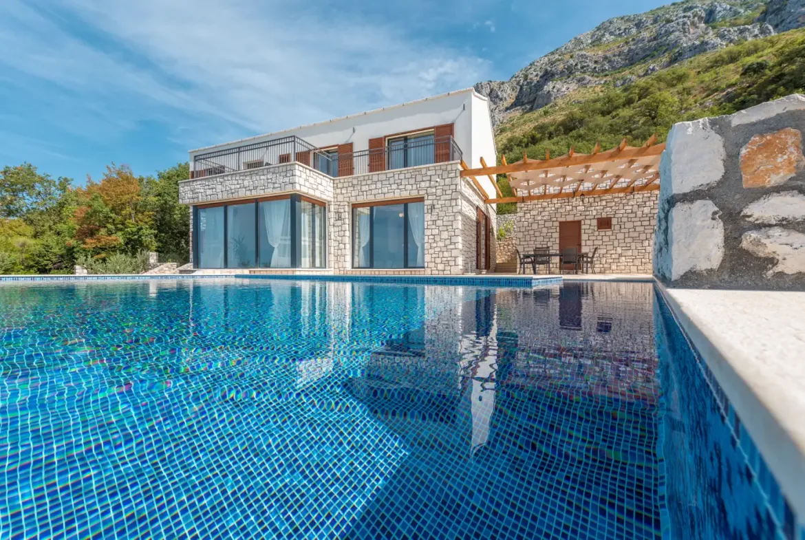 New villa with pool, Drobni Pijesak, Budva