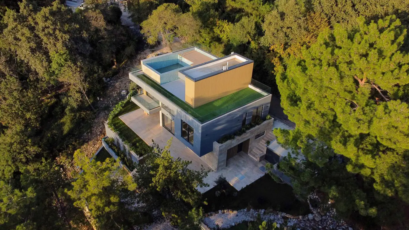 Modern family villa with pool and panoramic view, Kavač, Kotor