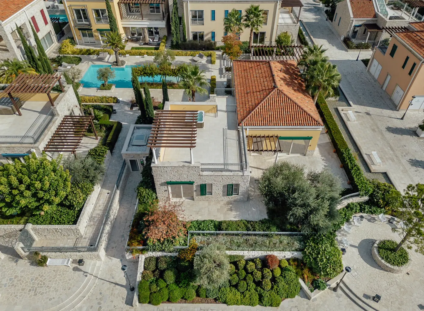 Villa with jacuzzi on the roof terrace, Portonovi Village Residences, Herceg Novi