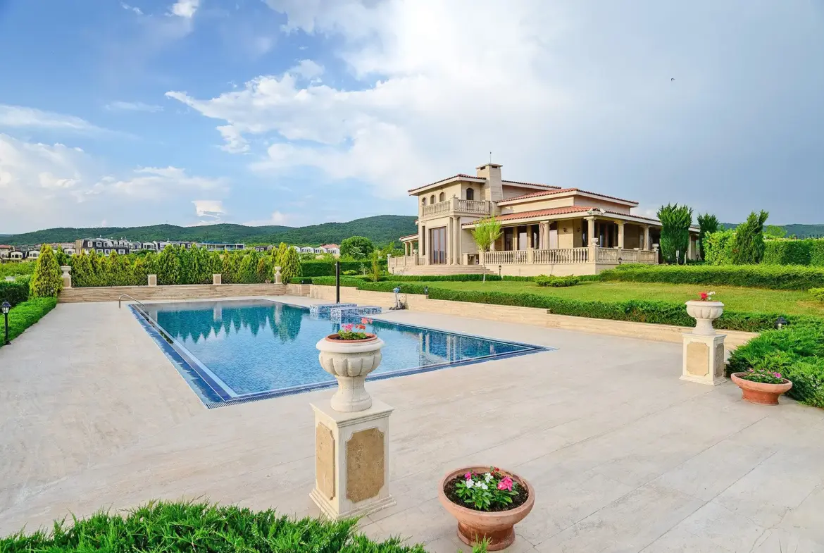 An exclusive residence with a pool near the Sunny Beach resort