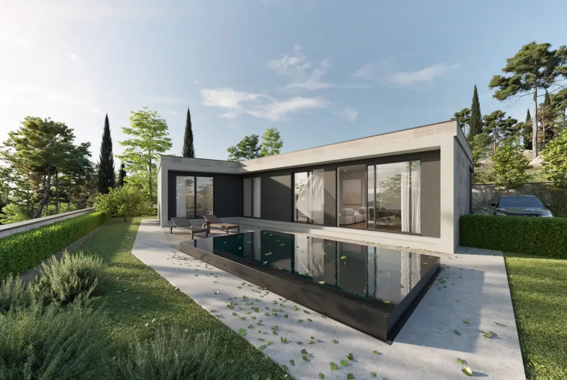 Modern villa with pool and sea view, Krimovica, Kotor