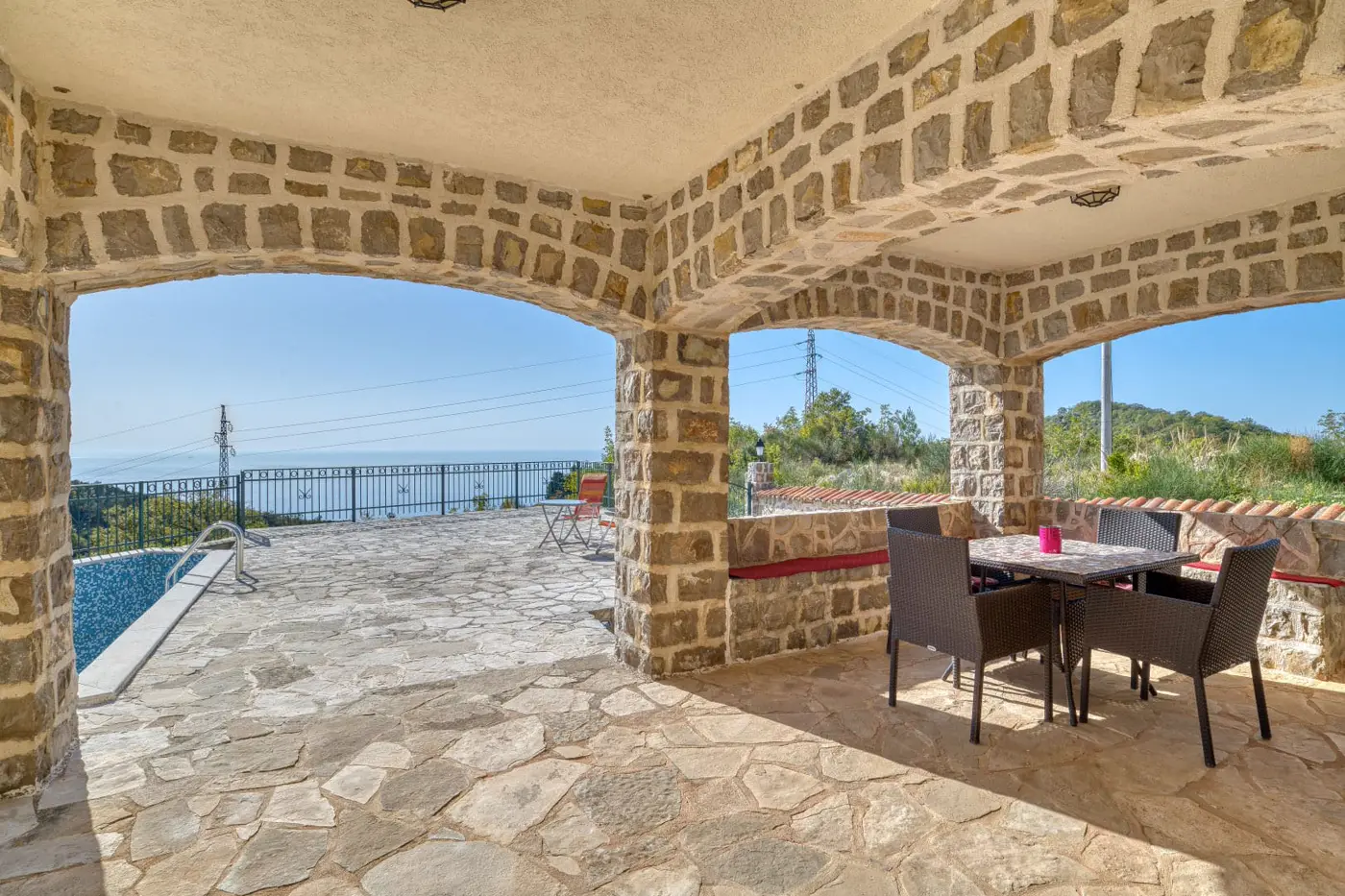 Authentic stone villa with panoramic sea view, Petrovac, Budva