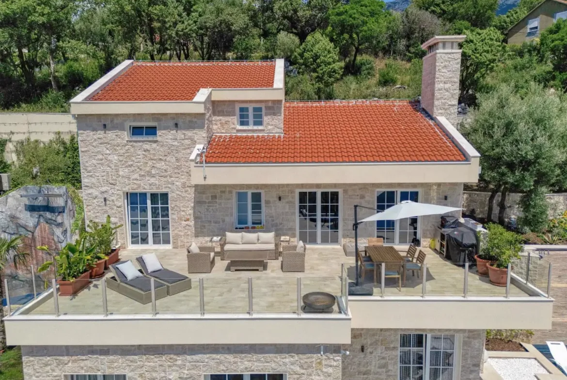 New villa with pool and panoramic sea view, Podi, Herceg Novi