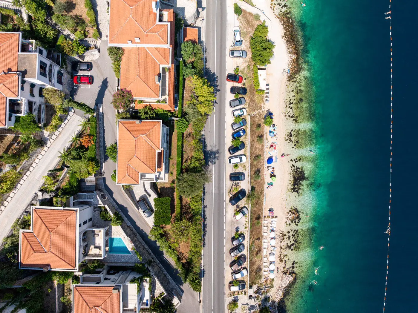 Villa in a complex on the first line to the sea, Kostanjica, Kotor