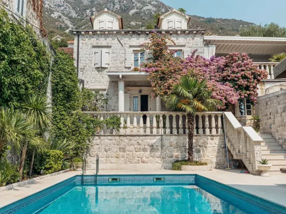 Unique stone villa in the classic Mediterranean style Perast, Kotor