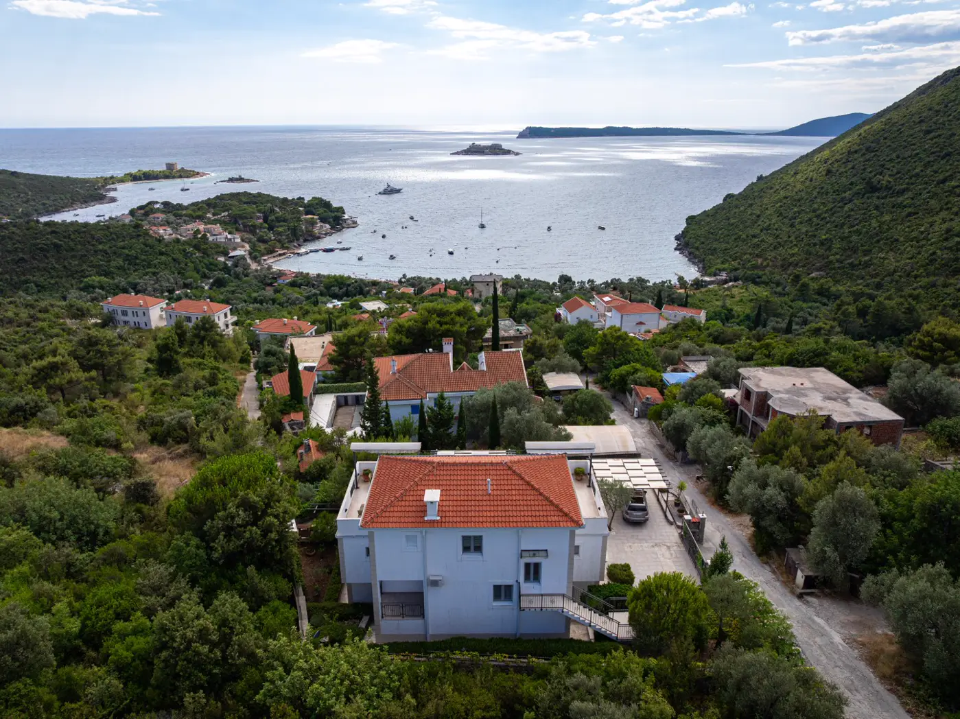 Villa with a panoramic view of the sea and Mamula, Žanjice, Herceg Novi