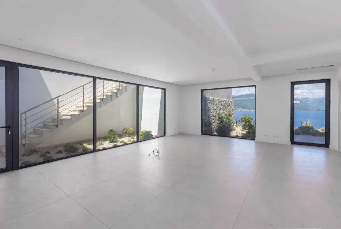 Contemporary villa with private pool and panoramic sea view, Krašići, Tivat