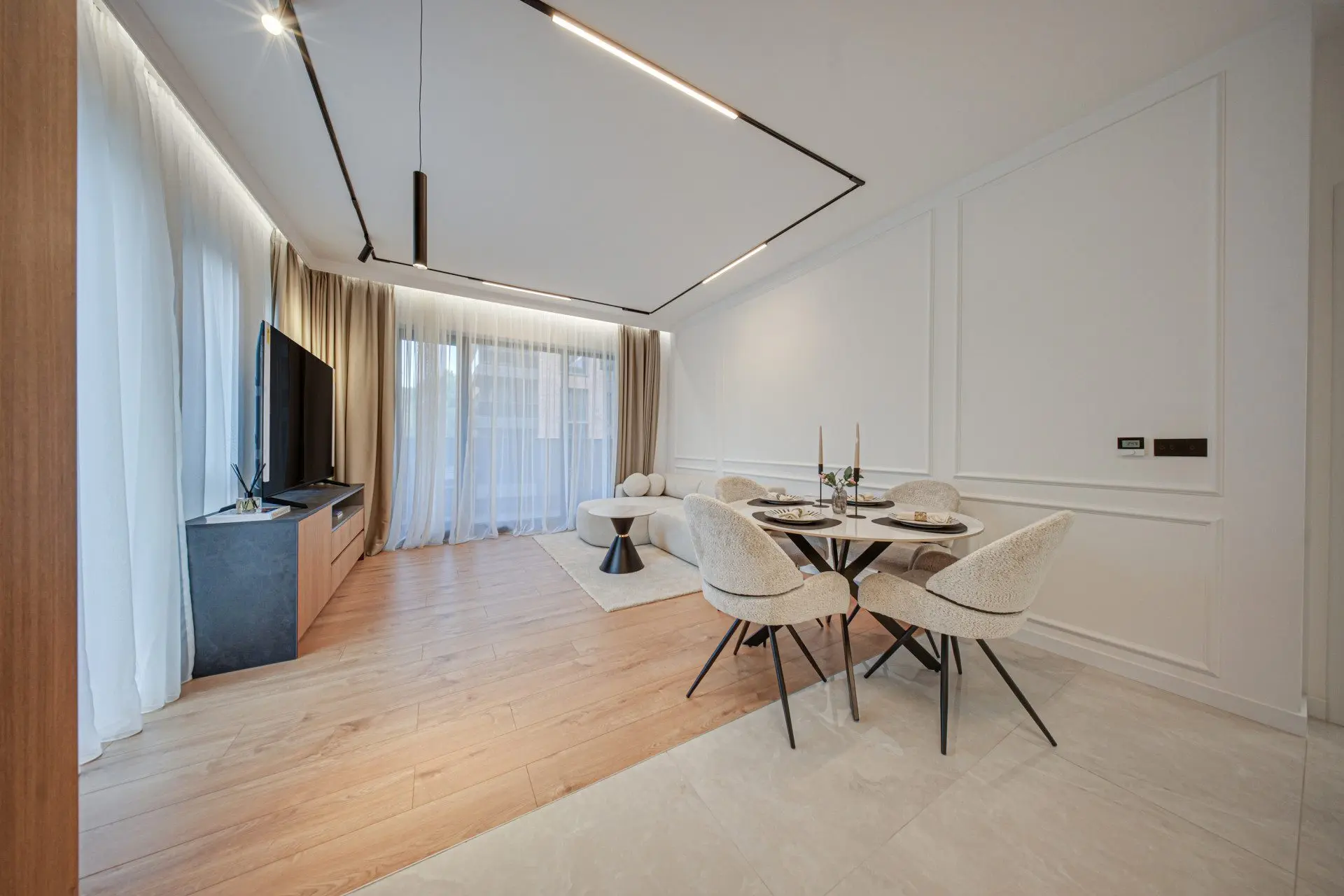 Luxurious and fully furnished two-bedroom apartment in a new gated complex for sale