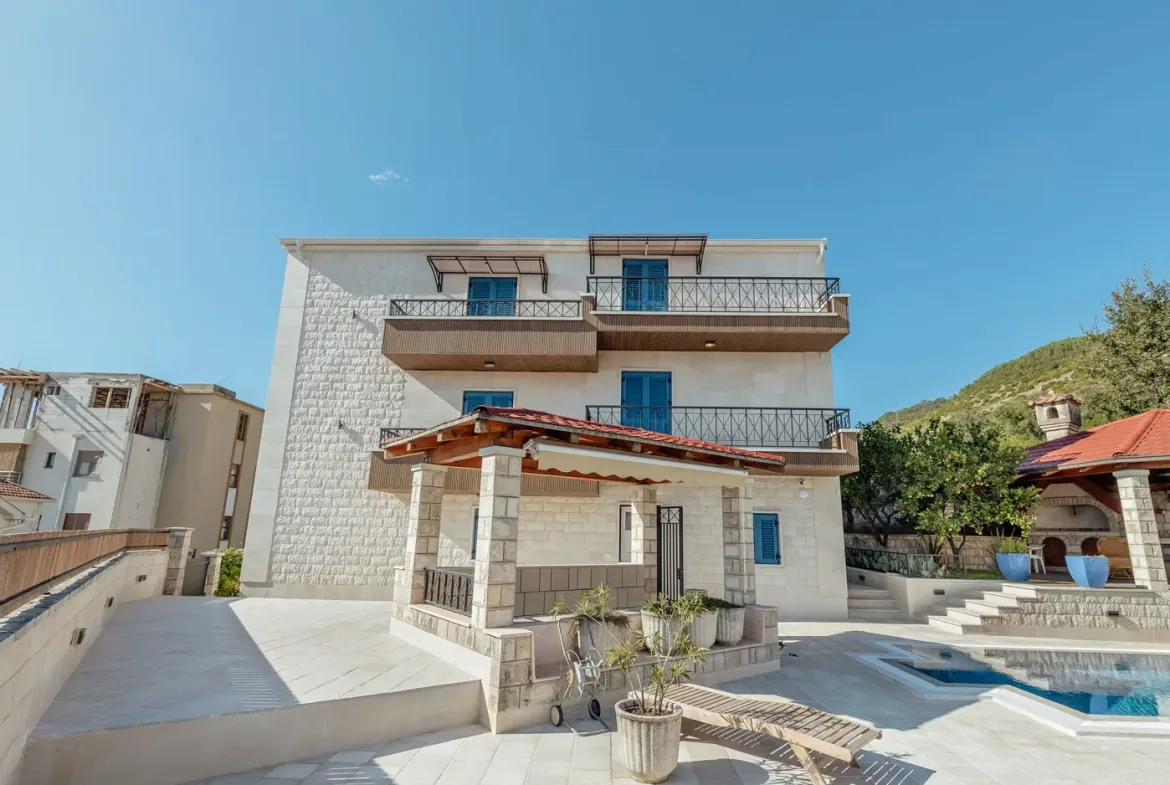 Luxury stone villa with outdoor pool, Kava, Tivat