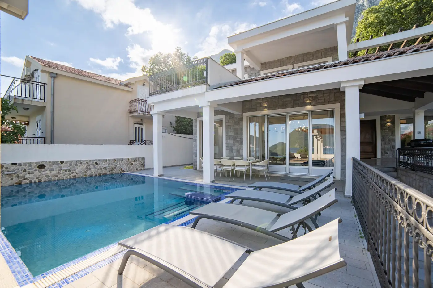 Modern villa on the first line to the sea, Strp, Kotor