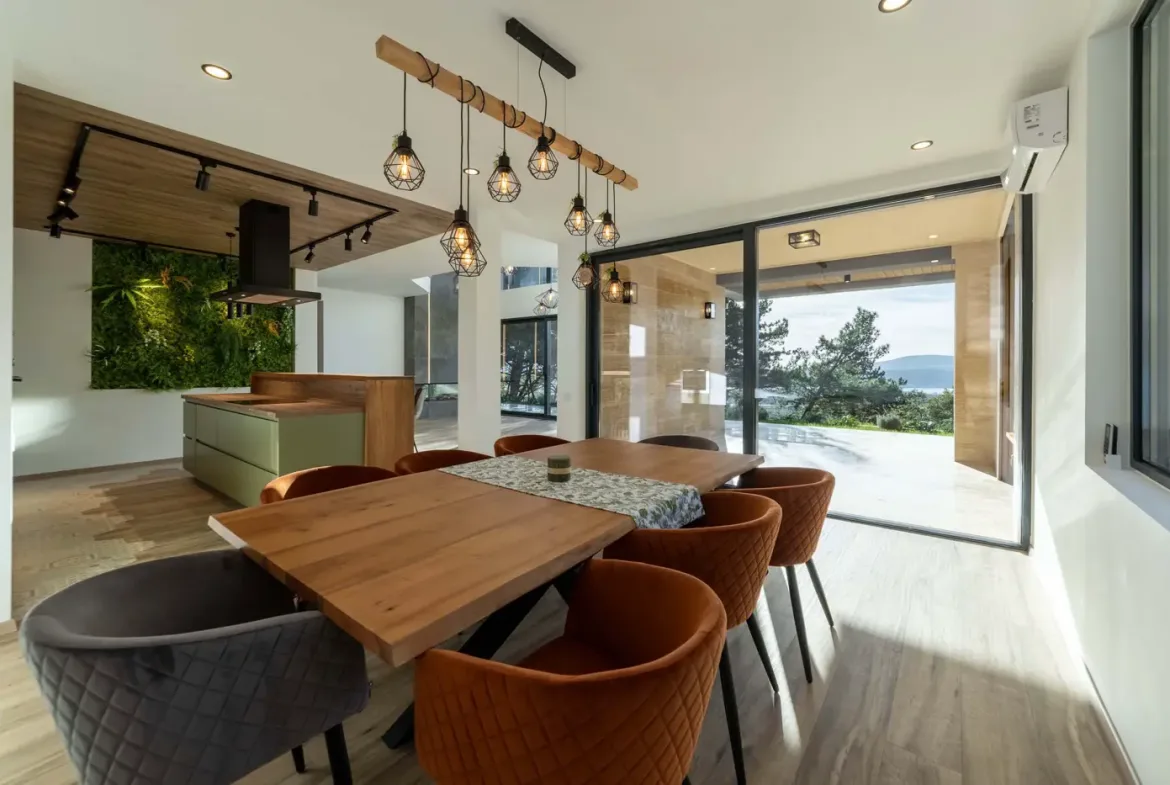 Modern family villa with pool and panoramic view, Kavač, Kotor