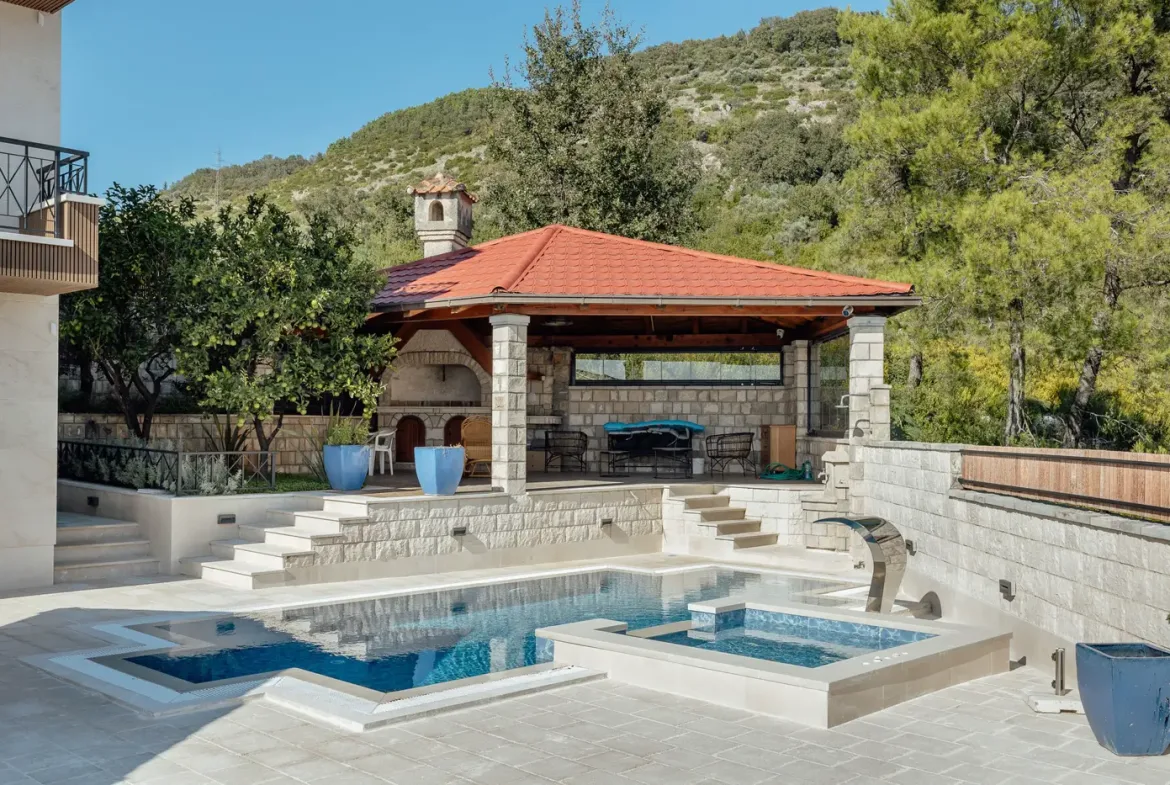 Luxury stone villa with outdoor pool, Kava, Tivat