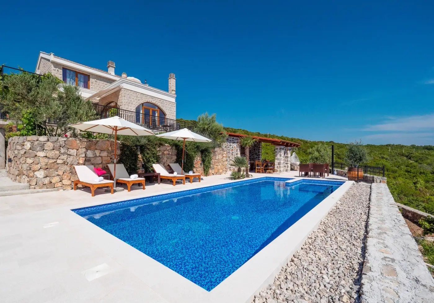 Authentic villa with pool and panoramic sea view, Zagora, Kotor